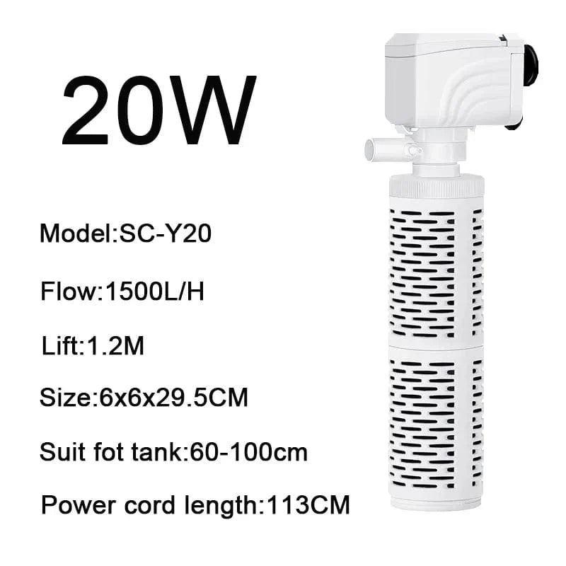 4 in 1 Aquarium Filterpumpe Stille Fischtank Untertauch Luft Sauerstoff Belüfter Aquarium Luftpumpe Wasserwechselpumpe Wellenmacher 220v | Brehn