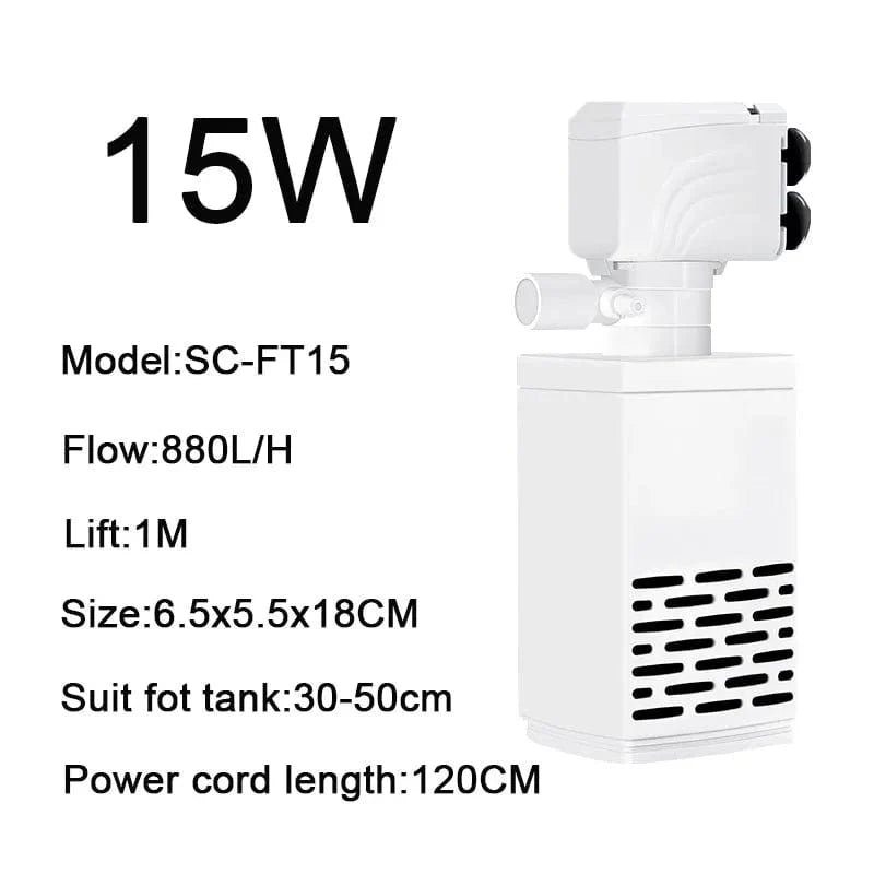 4 in 1 Aquarium Filterpumpe Stille Fischtank Untertauch Luft Sauerstoff Belüfter Aquarium Luftpumpe Wasserwechselpumpe Wellenmacher 220v | Brehn