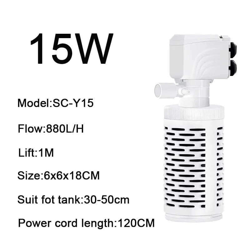 4 in 1 Aquarium Filterpumpe Stille Fischtank Untertauch Luft Sauerstoff Belüfter Aquarium Luftpumpe Wasserwechselpumpe Wellenmacher 220v | Brehn