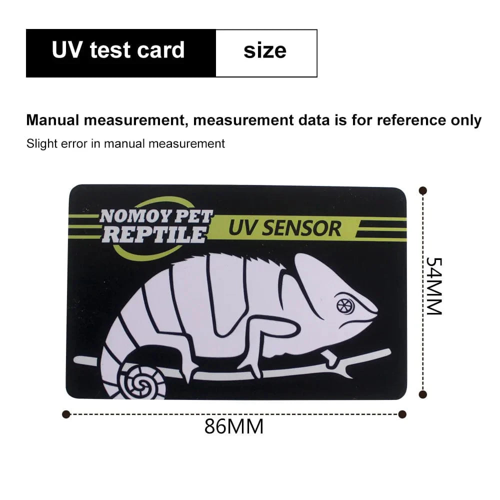 5-1PCS UVB Tester Reptilien UVA UVB Fluorescent Lampen Testerkarte Reptilienlampe UV-Sensor 10 Sekunden Schnelltestgerät Haustierzubehör | Brehn