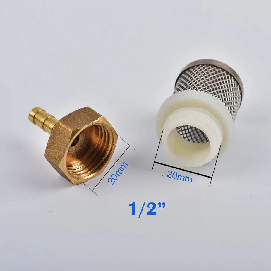 6-19mm Edelstahl-Mesh-Filter 1/2" Weiblich Zoll Gartenbewässerungspumpe Schutzschlauch Wasserreinigungs-Mesh Messingfilter | Brehn
