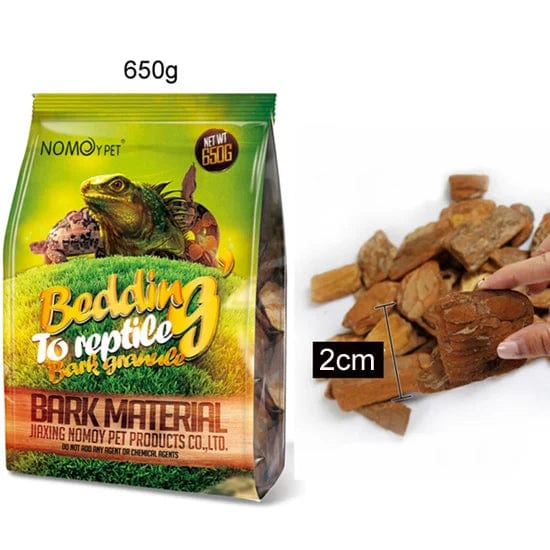 250g/650g Reptil Echse Schildkröte Schlange Zubehör Bettungsmaterial Kiefernrinden-Granulate | Brehn