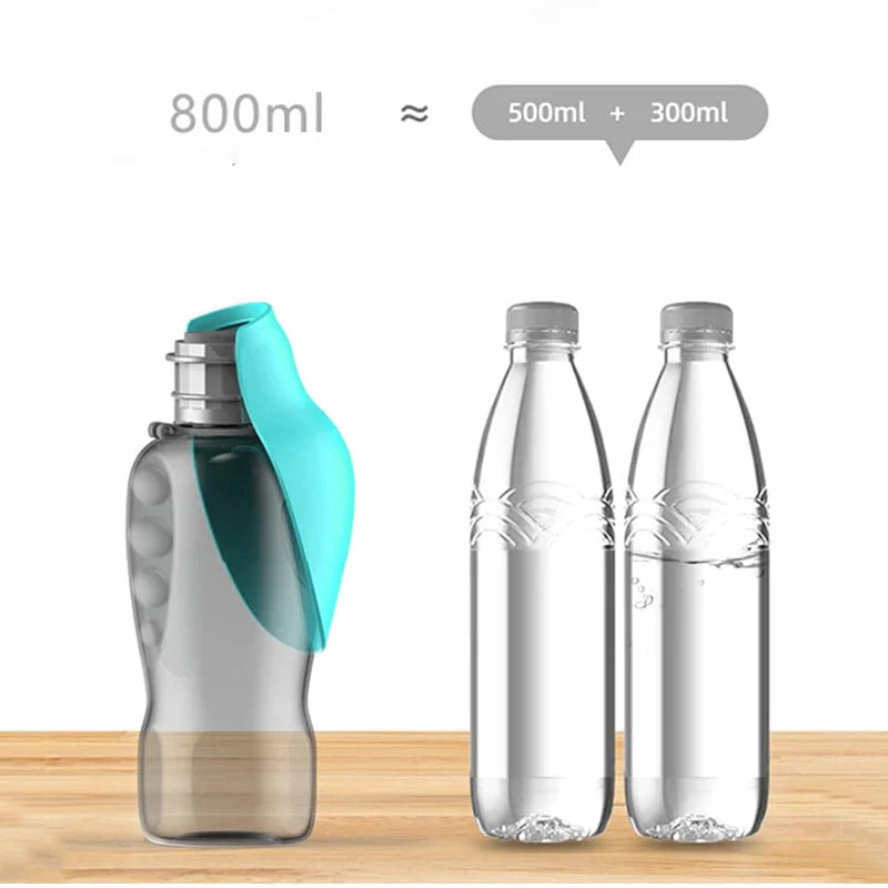 800ml Tragbare Hundewasserflasche für kleine, mittelgroße, große Hunde im Freien, Reise-TRINKSCHÜSSEL, Welpen, Katzenfütterer, Haustier-Labrador-Zubehör | Brehn
