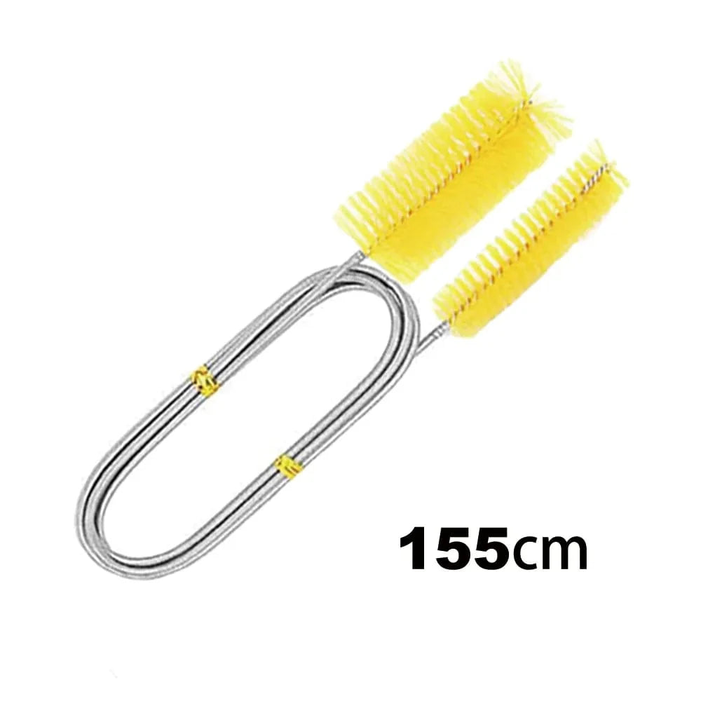 90/155/200CM Aquarien Reinigungsbürste für Schlauch Luftschlauch Edelstahl Flexible Doppelseitige Rohrbürste Fischtank Zubehör | Brehn