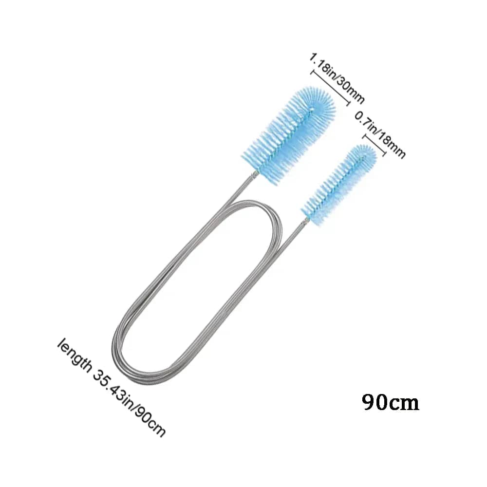 90/155/200CM Aquarien Reinigungsbürste für Schlauch Luftschlauch Edelstahl Flexible Doppelseitige Rohrbürste Fischtank Zubehör | Brehn