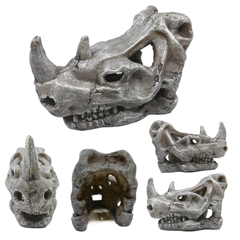 Tiere Schädel Fisch Tank Fossil Dinosaurier Ornamente Aquarium Nashorn Knochen Dekoration Fischschüssel Krokodil Quallen Karpfen Schildkröte | Brehn