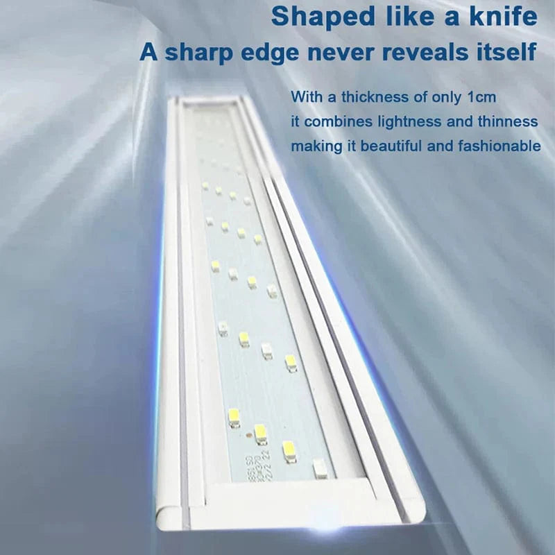 Aquarium LED-Licht Super Slim Fisch Tank Licht Pflanzenwachstumsbeleuchtung 28-58 cm Aufhellend Erweiterbar Clip 220V Für Fisch Tank | Brehn