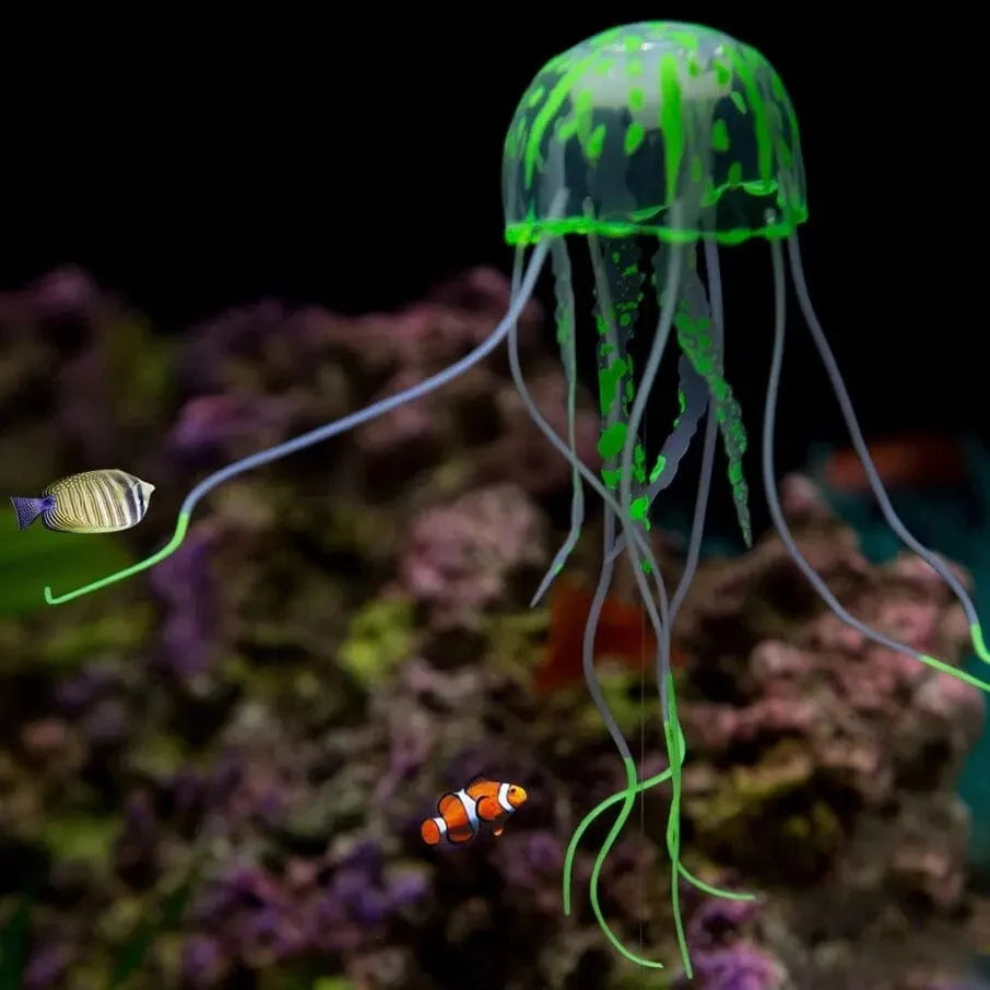 Künstliche Quallen Fluoreszierend Transparent Schwimmende Simulierte Quallen Landschaft Fisch Tank Fisch Haustier Dekorationen Zubehör | Brehn