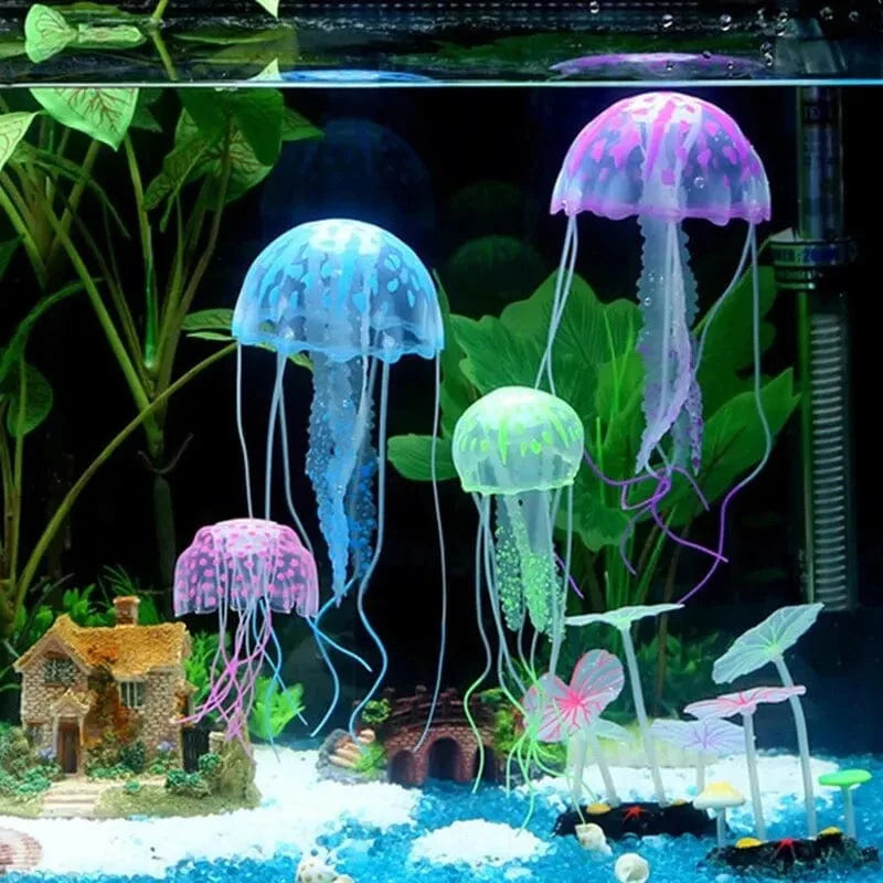 Künstliche Quallen Fluoreszierend Transparent Schwimmende Simulierte Quallen Landschaft Fisch Tank Fisch Haustier Dekorationen Zubehör | Brehn