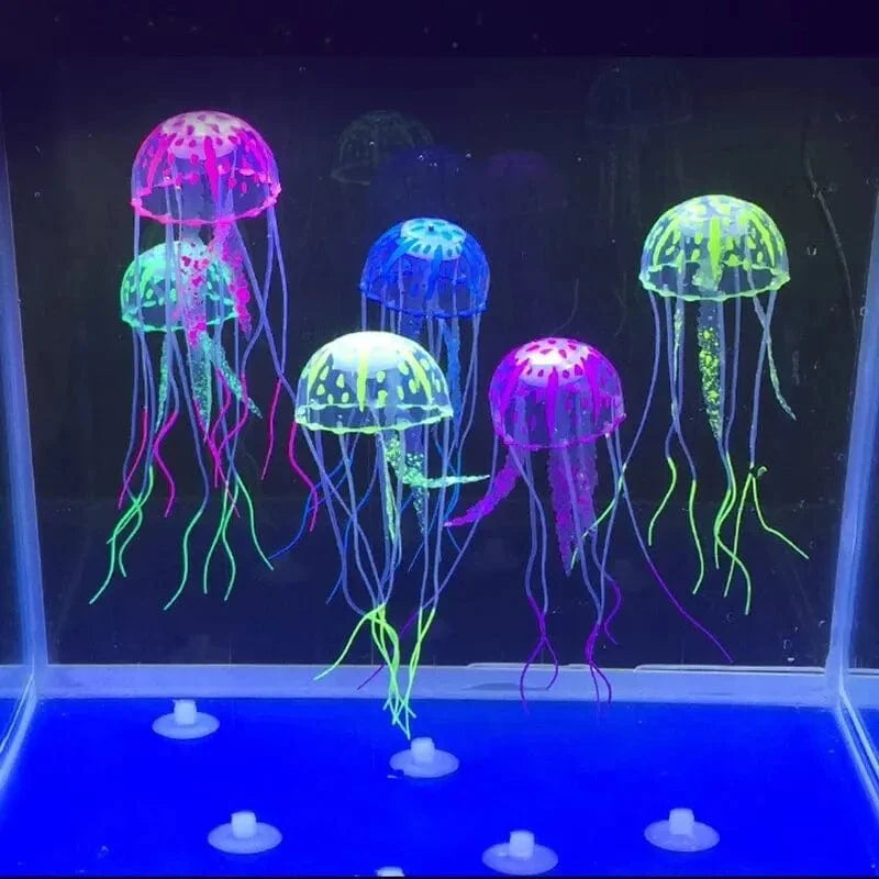 Künstliche Quallen Fluoreszierend Transparent Schwimmende Simulierte Quallen Landschaft Fisch Tank Fisch Haustier Dekorationen Zubehör | Brehn