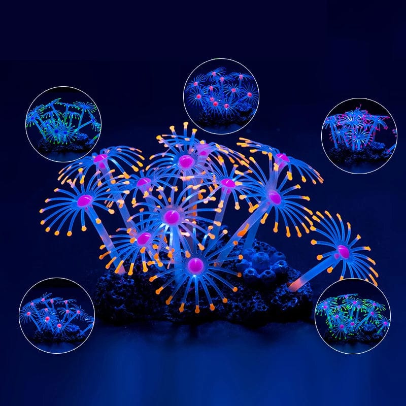 Fluoreszierende Aquariumdekoration Fischtanklandschaft Korallensimulation Korallenornamente Kleine Unterwasserwelt Landschaftsdekoration | Brehn