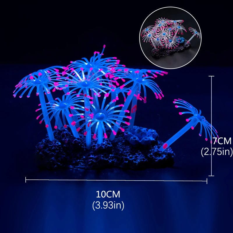 Fluoreszierende Aquariumdekoration Fischtanklandschaft Korallensimulation Korallenornamente Kleine Unterwasserwelt Landschaftsdekoration | Brehn