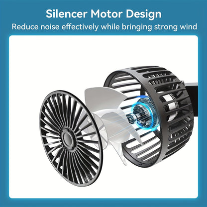 1 Stück Auto Lüfter, Auto Kleiner Klimaanlage, Doppelköpfiger Hecklüfter, Starker Wind, 360 Grad Drehung, Großes Luftvolumen, Subwoofer Betrieb, Basis Fixierclip Montagemethode, Geeignet Für Auto Zuhause | Brehn