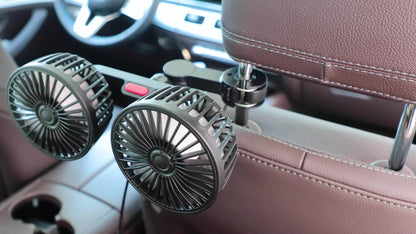1 Stück Auto Lüfter, Auto Kleiner Klimaanlage, Doppelköpfiger Hecklüfter, Starker Wind, 360 Grad Drehung, Großes Luftvolumen, Subwoofer Betrieb, Basis Fixierclip Montagemethode, Geeignet Für Auto Zuhause | Brehn