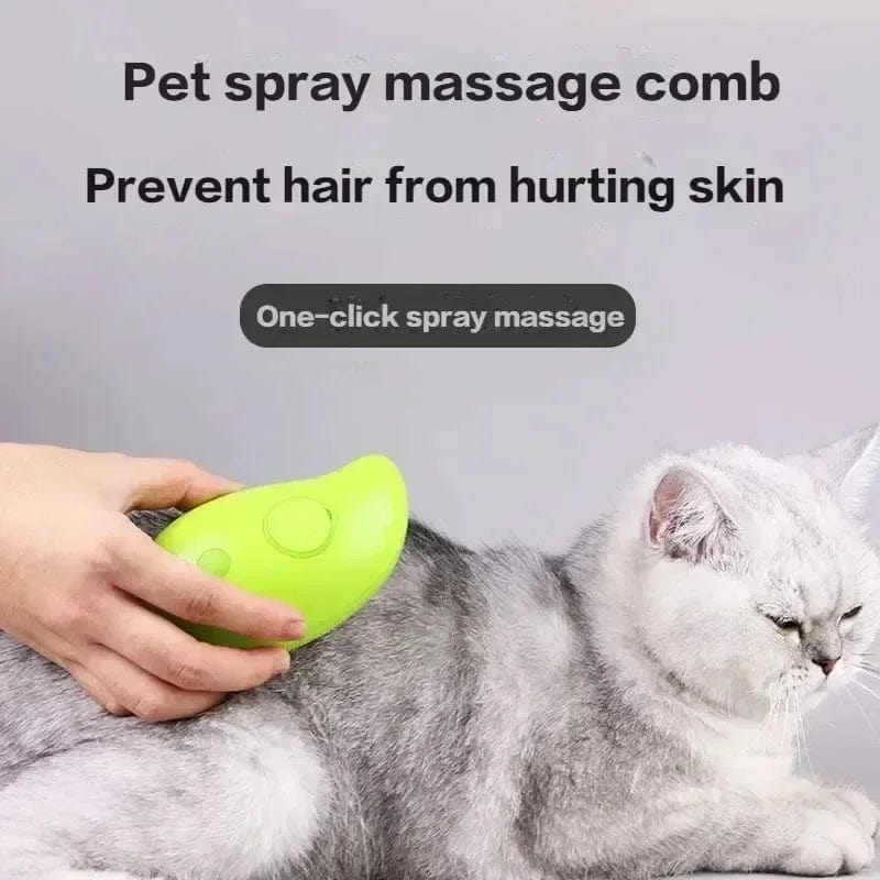 Kat Dampbürste Haustier Triple Beauty Kamm Hundepflege Haarentfernung Kamm Elektrischer Spray Hunde Dampfbedarf Produkte Zuhause Garten | Brehn