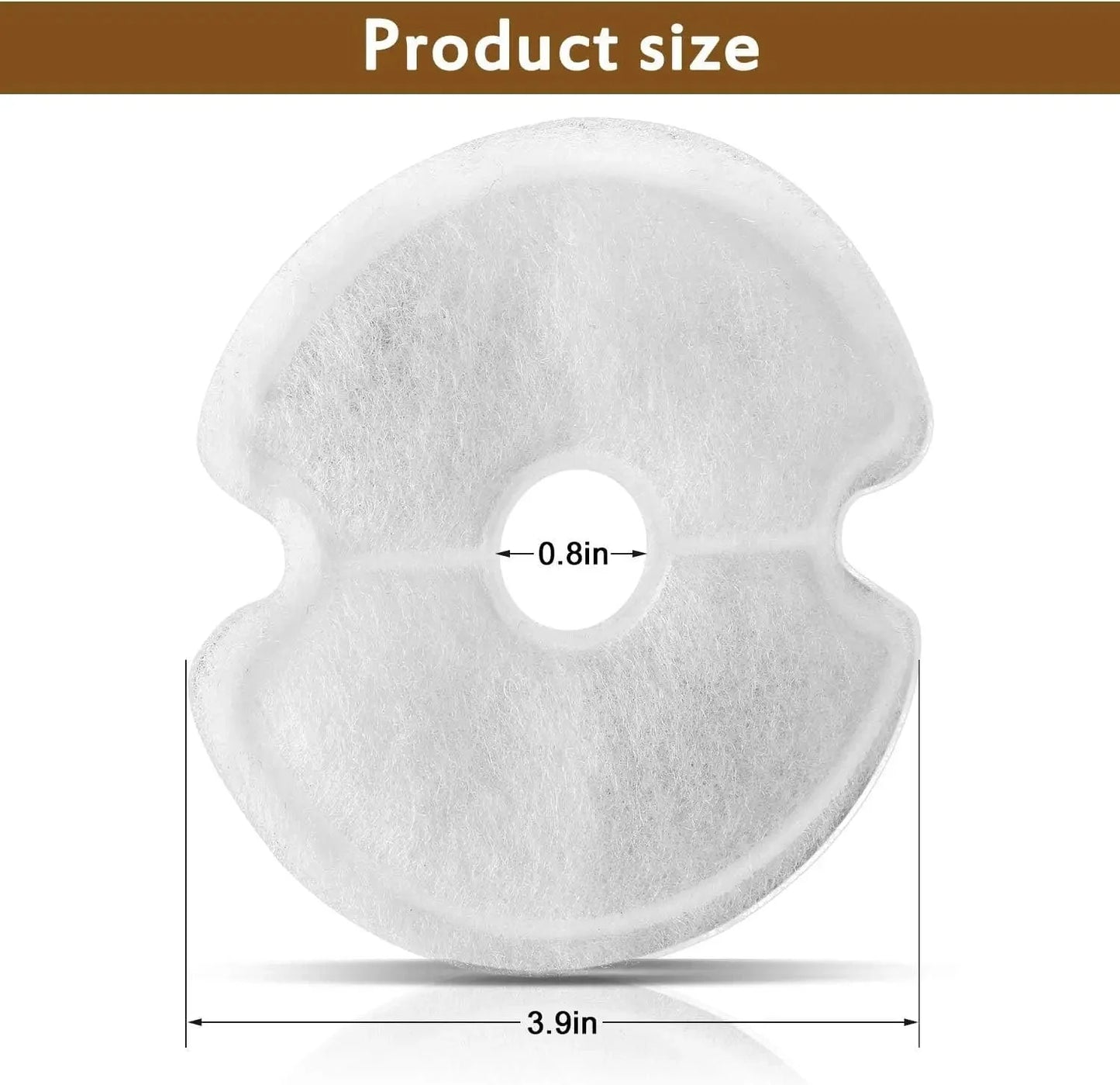 Katzenwasserbrunnenfilter Mehrfachfiltration Haustier-Wasserbrunnen Ersatzfilter 4/8 Packs | Brehn