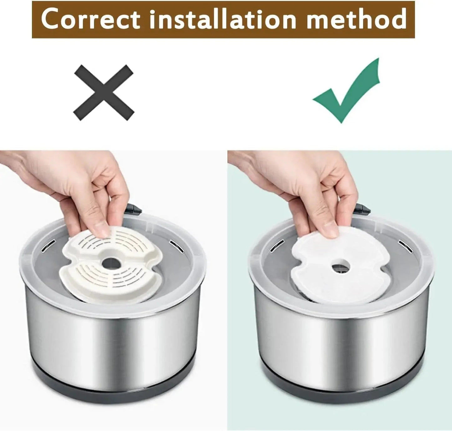 Katzenwasserbrunnenfilter Mehrfachfiltration Haustier-Wasserbrunnen Ersatzfilter 4/8 Packs | Brehn