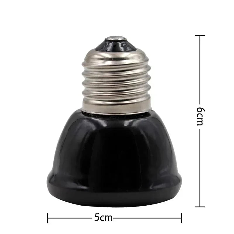 Keramischer Emitter Heizlicht Mini Schwarze Tierheizungslampe Infrarotbirne 25/50/75/100W Brutkasten Hühner Reptilienlampe | Brehn