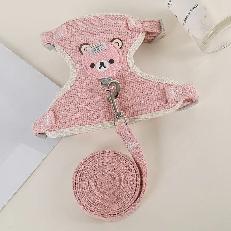 Süßes Kaninchen Geschirr Leine Set Bunny Haustierzubehör Kleintiertrage Teddy Katze Leine Kaninchenkragen Kaninchenzubehör | Brehn
