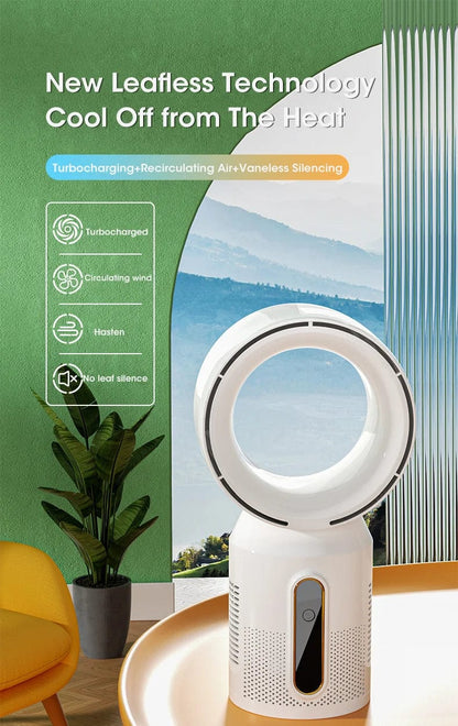 Desktop klingenloser elektrischer Ventilator Tischventilator 5 Geschwindigkeits Turmventilator für Baby Kühler Klimaanlage USB wiederaufladbarer Kühler Ventilator | Brehn