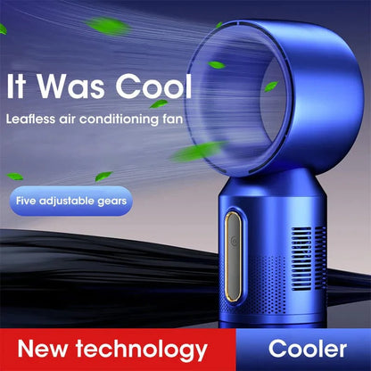 Desktop klingenloser elektrischer Ventilator Tischventilator 5 Geschwindigkeits Turmventilator für Baby Kühler Klimaanlage USB wiederaufladbarer Kühler Ventilator | Brehn