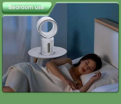 Desktop klingenloser elektrischer Ventilator Tischventilator 5 Geschwindigkeits Turmventilator für Baby Kühler Klimaanlage USB wiederaufladbarer Kühler Ventilator | Brehn