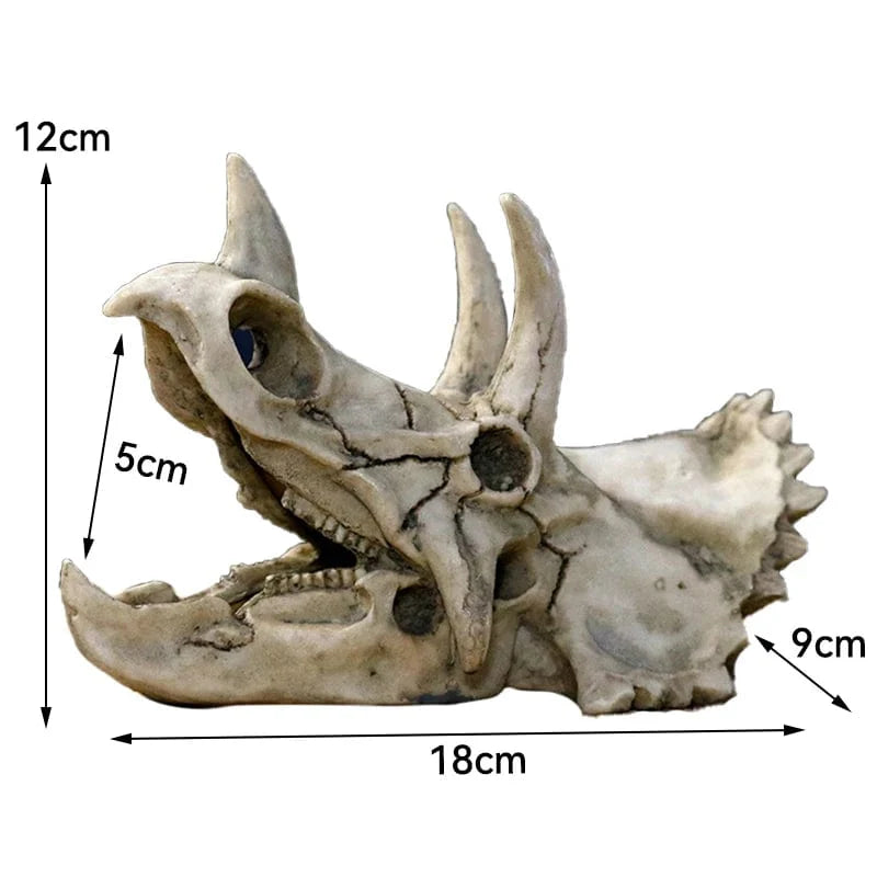Tiere Schädel Fisch Tank Fossil Dinosaurier Ornamente Aquarium Nashorn Knochen Dekoration Fischschüssel Krokodil Quallen Karpfen Schildkröte | Brehn