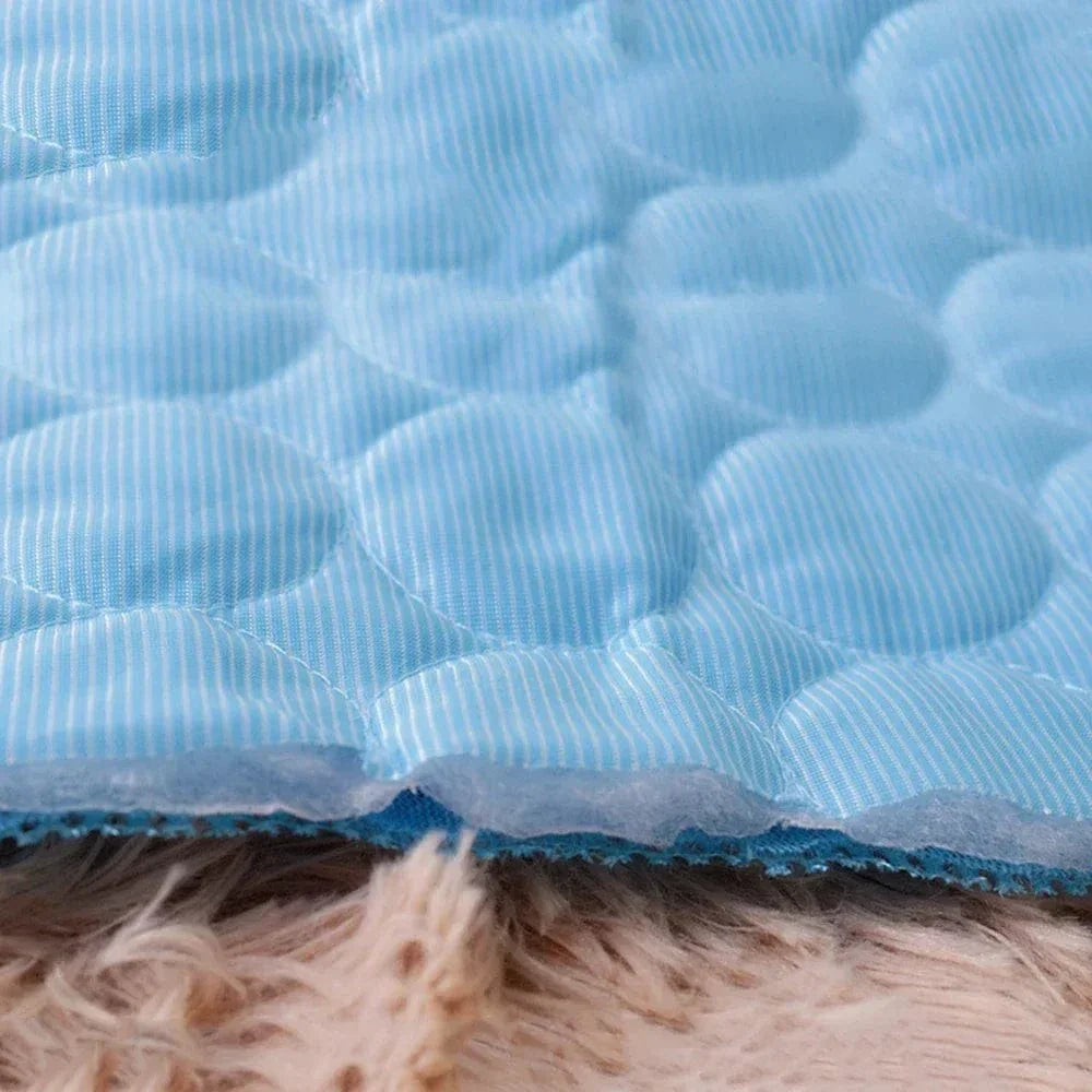 Hundekühlmatte Eis-Seidenstoff Selbstkühlendes Gel Atmungsaktive Waschbare Sommer Haustiermatte für Hunde Katzen Sofa Hundehütte Bett Bequem La | Brehn