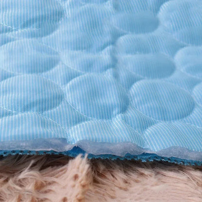 Hundekühlmatte Eis-Seidenstoff Selbstkühlendes Gel Atmungsaktive Waschbare Sommer Haustiermatte für Hunde Katzen Sofa Hundehütte Bett Bequem La | Brehn