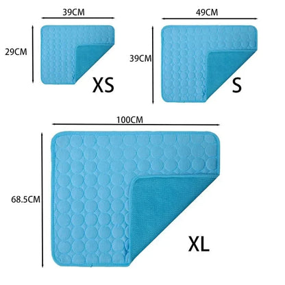 Hundekühlmatte Eis-Seidenstoff Selbstkühlendes Gel Atmungsaktive Waschbare Sommer Haustiermatte für Hunde Katzen Sofa Hundehütte Bett Bequem La | Brehn