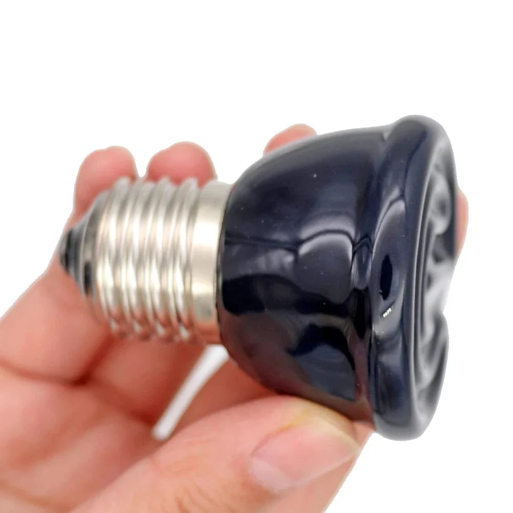 E27 Haustier Heizlampe für Schildkröte Schlange Echse Infrarot Keramische Emitter Wärme Licht 50W/75W/100W Reptilienlampe Reptilienlicht EU Stecker | Brehn