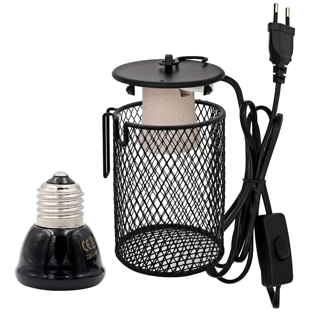 E27 Haustier Heizlampe für Schildkröte Schlange Echse Infrarot Keramische Emitter Wärme Licht 50W/75W/100W Reptilienlampe Reptilienlicht EU Stecker | Brehn