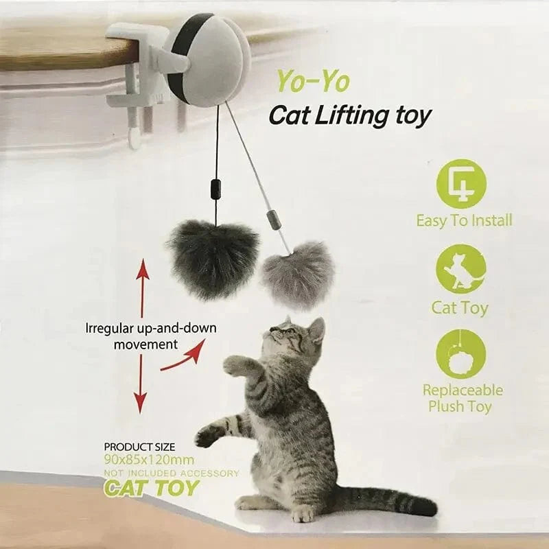 Elektronisches Bewegungs-Katzenspielzeug YoYo Hebeball Elektrisches Flatterndes Interaktives Katzenspielzeug Rotierendes Interaktives Puzzle-Haustierspielzeug | Brehn