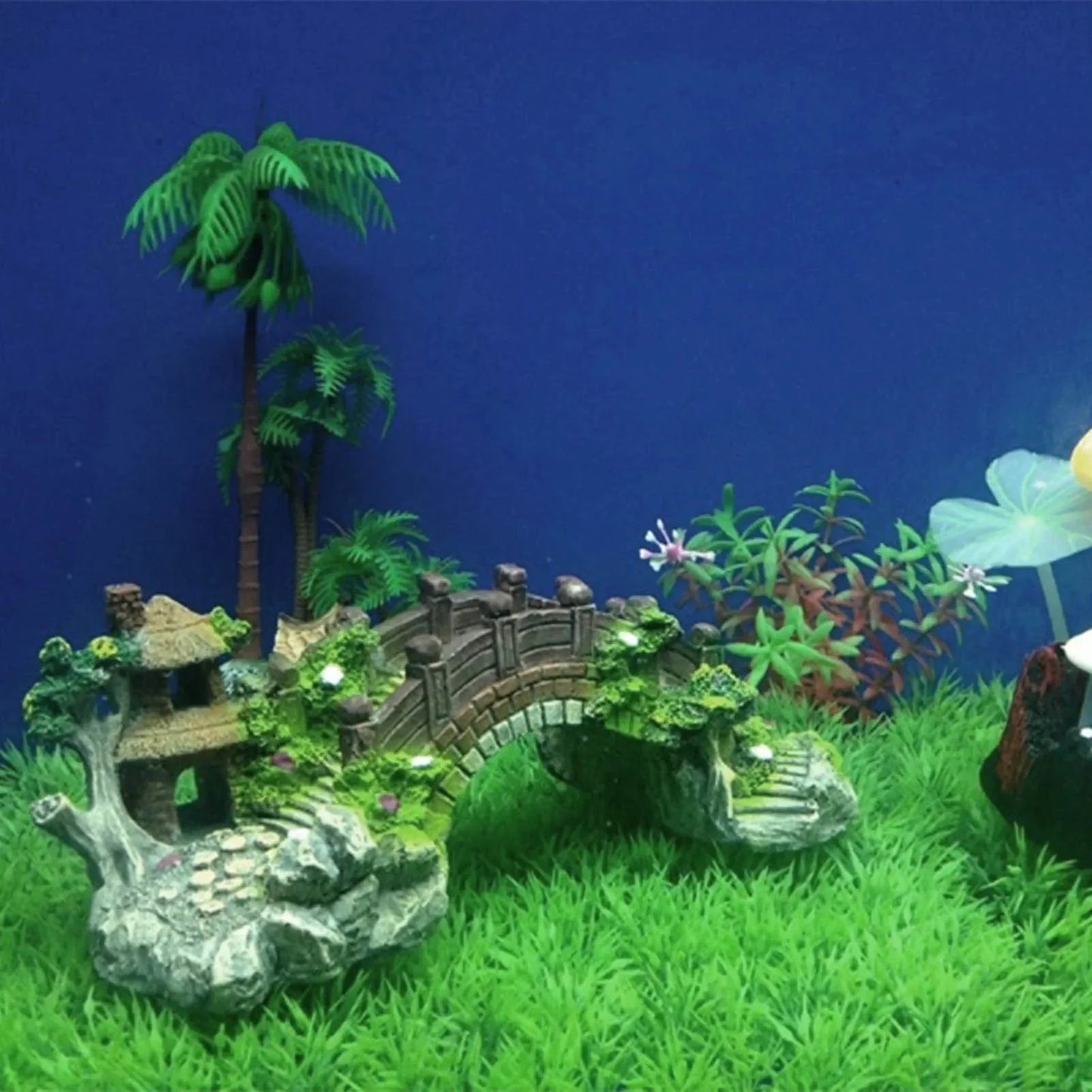 Fischtank Künstliche Brücke Harz Landschaft Dekoration Brücke Aquarium Ausstattungszubehör Ornament Höhle Aquatische Haustierfische | Brehn