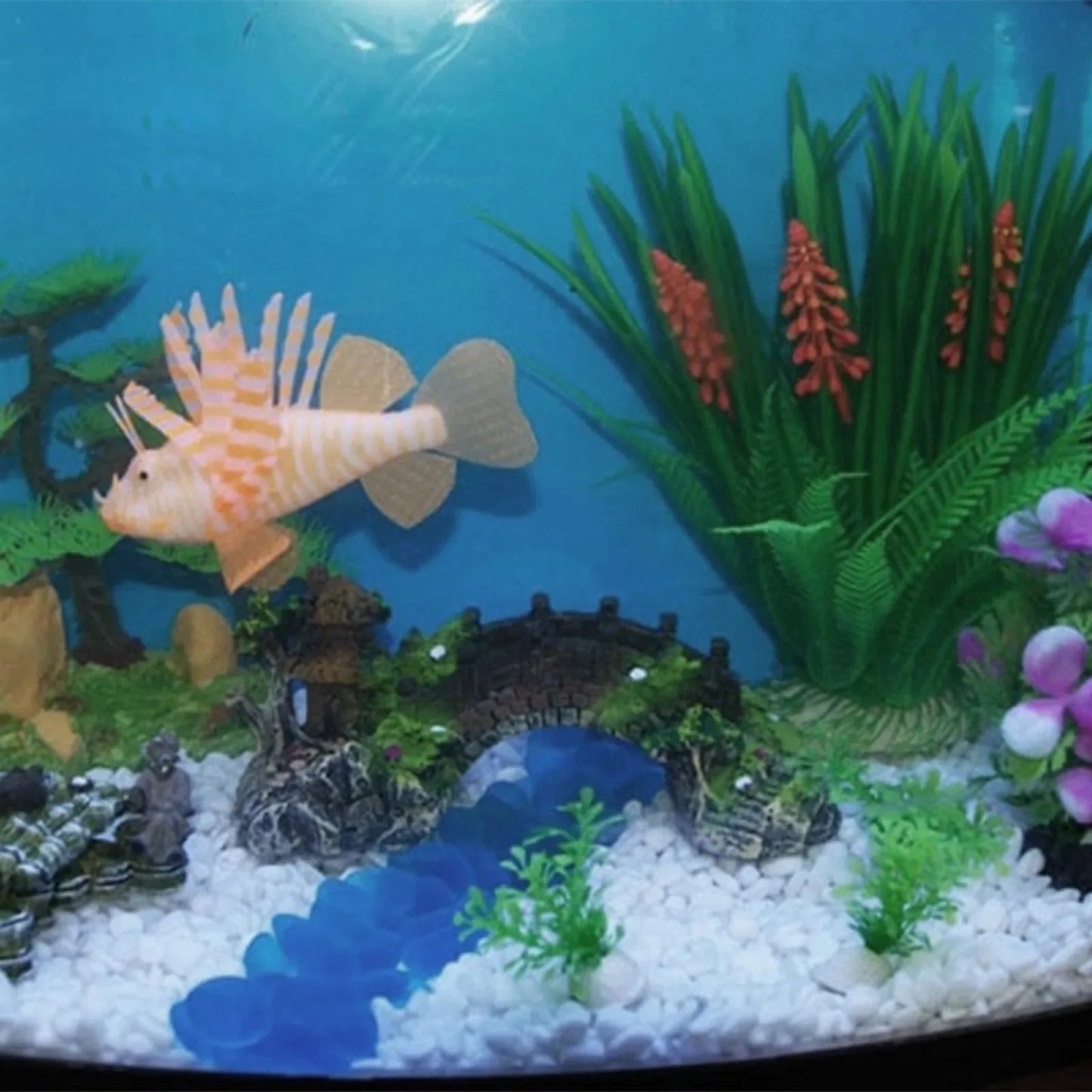 Fischtank Künstliche Brücke Harz Landschaft Dekoration Brücke Aquarium Ausstattungszubehör Ornament Höhle Aquatische Haustierfische | Brehn