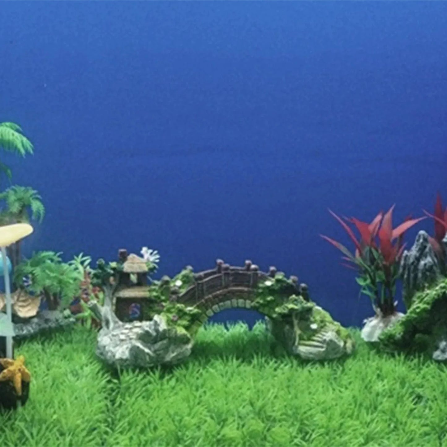 Fischtank Künstliche Brücke Harz Landschaft Dekoration Brücke Aquarium Ausstattungszubehör Ornament Höhle Aquatische Haustierfische | Brehn