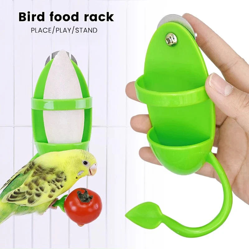 Papageienfutterspender Vogel-Sitzrahmen Spaß Vogelkäfig Futterspender Papageienfütterungsspielzeug Plastisches Haustierfütterungszubehör Papageienfütterungsspielzeug | Brehn