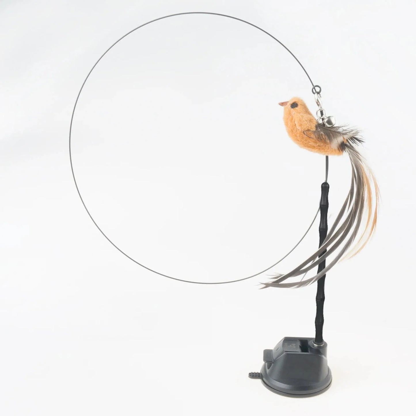 Handfree Bird/Feder Katzenangel mit Glocke Mächtiger Saugnapf Interaktive Spielzeuge für Katzen Kätzchen Jagd Bewegung Haustierprodukte | Brehn
