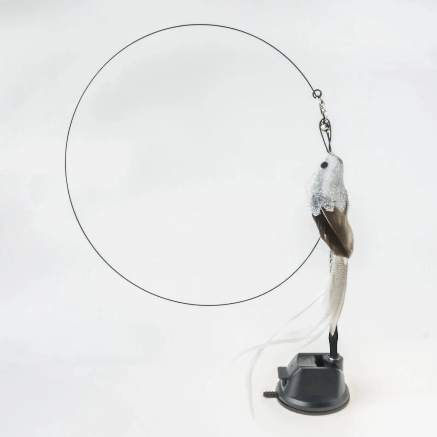 Handfree Bird/Feder Katzenangel mit Glocke Mächtiger Saugnapf Interaktive Spielzeuge für Katzen Kätzchen Jagd Bewegung Haustierprodukte | Brehn