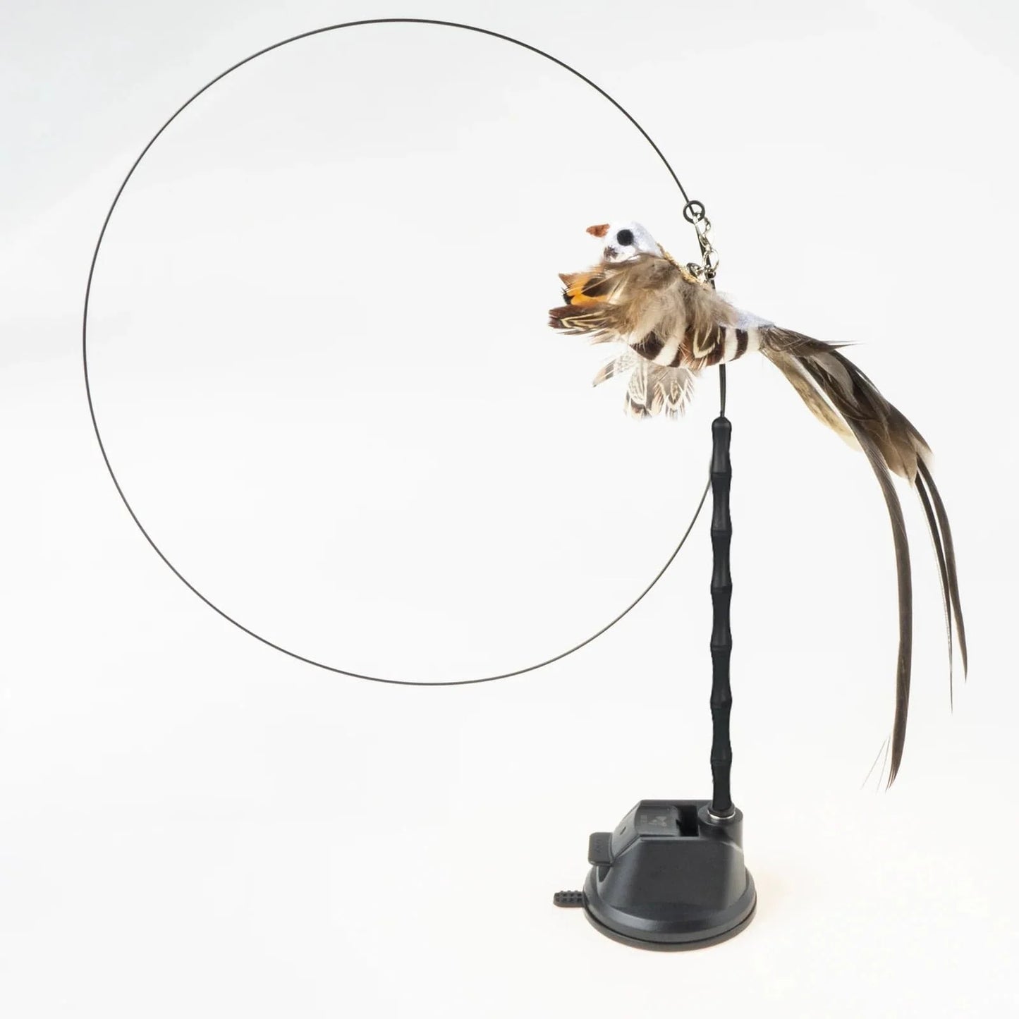 Handfree Bird/Feder Katzenangel mit Glocke Mächtiger Saugnapf Interaktive Spielzeuge für Katzen Kätzchen Jagd Bewegung Haustierprodukte | Brehn