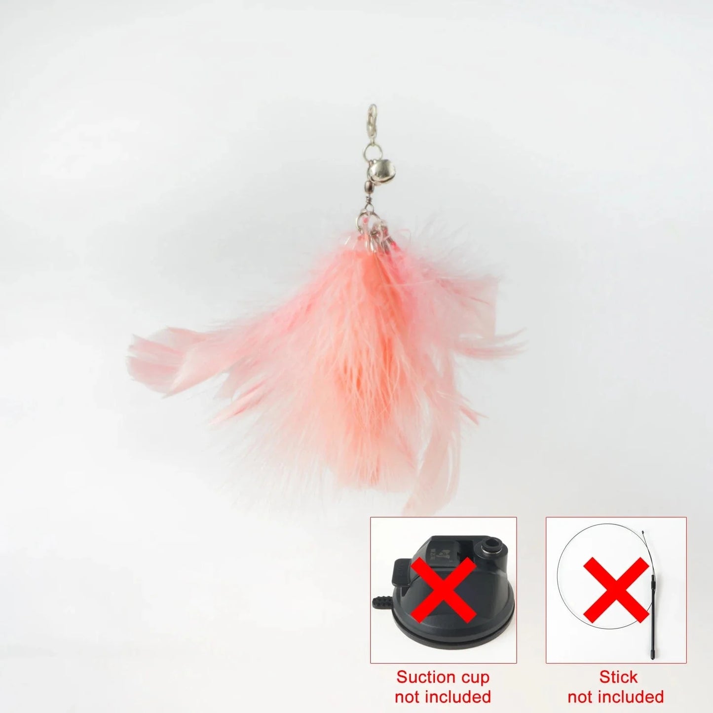 Handfree Bird/Feder Katzenangel mit Glocke Mächtiger Saugnapf Interaktive Spielzeuge für Katzen Kätzchen Jagd Bewegung Haustierprodukte | Brehn
