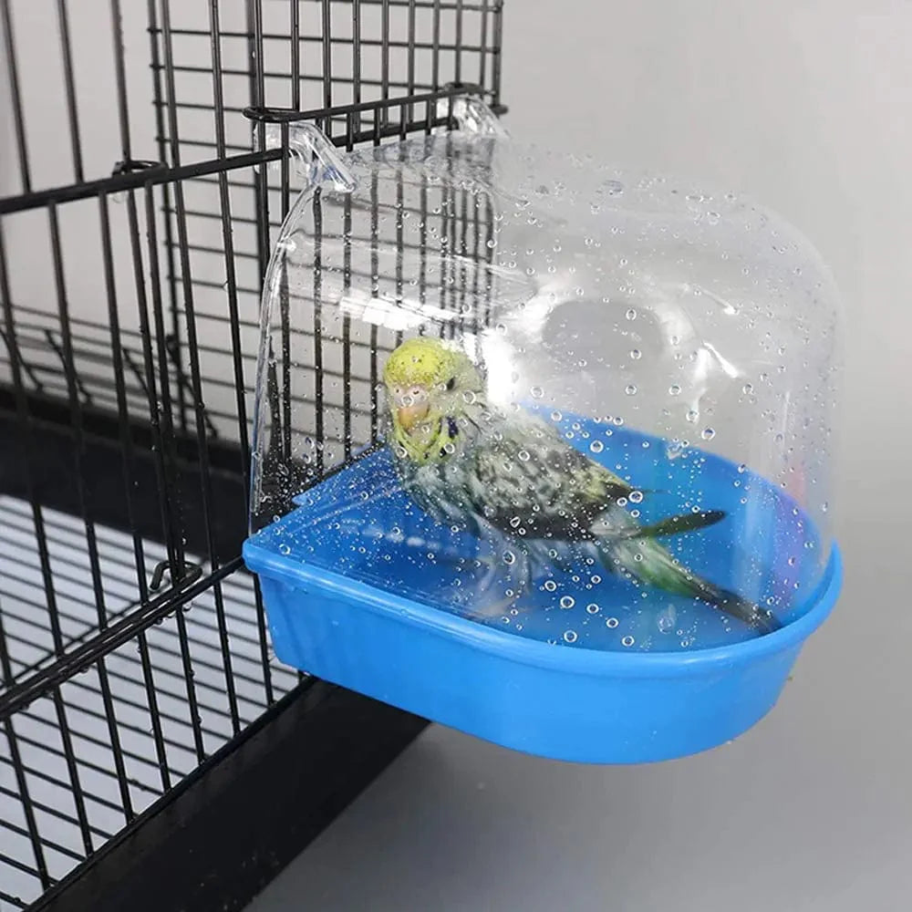 Hängende Vogelbadewanne Würfel Papageien Badewanne Dusche Box Käfig Zubehör für kleine Vögel Kanarienvogel WellensittichNymphensittich Unzertrennliche Boxen | Brehn