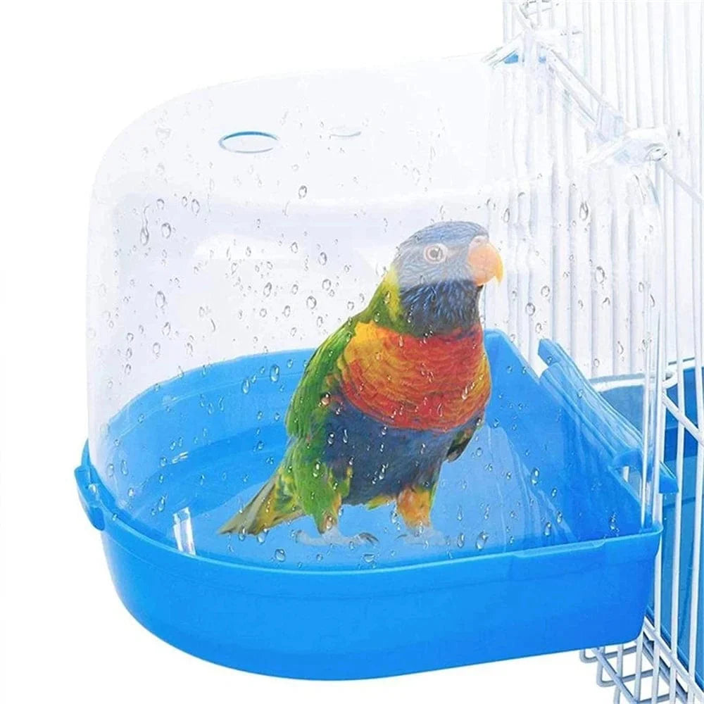 Hängende Vogelbadewanne Würfel Papageien Badewanne Dusche Box Käfig Zubehör für kleine Vögel Kanarienvogel WellensittichNymphensittich Unzertrennliche Boxen | Brehn