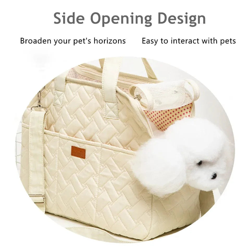 Hanpanda Vier Jahreszeiten Große Raum Atmungsaktive Seitenöffnung Tragetasche Für Hunde Tragbare Katzen Canvas Schultertasche Haustier Reisebedarf | Brehn