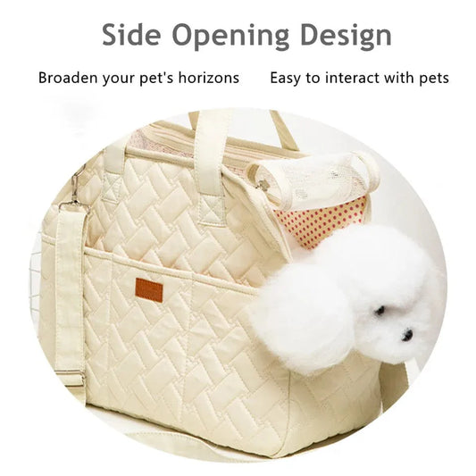 Hanpanda Vier Jahreszeiten Große Raum Atmungsaktive Seitenöffnung Tragetasche Für Hunde Tragbare Katzen Canvas Schultertasche Haustier Reisebedarf | Brehn