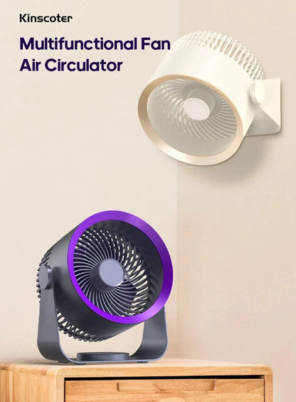 KINSCOTER Multifunktionaler Elektrischer Ventilator Zirkulator Kabellos Tragbar Zuhause Leiser Ventilator Desktop Wand Deckenventilator Luftkühler | Brehn