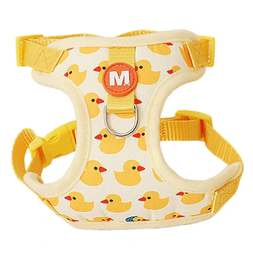 Pet Weste Weste Mit Leine Cartoon Gelbe Ente Walk-in Verstellbarer Schnalle Kleine Hund Welpe Katze Geschirr Haustierbedarf | Brehn