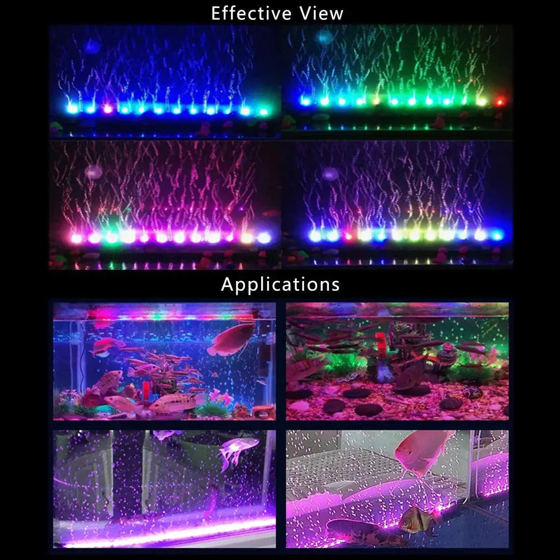 LED Luftblasenleuchte Aquariumlampe Unterwasser Tauchlicht Farbänderung Sauerstofferzeugung für Fischtank | Brehn