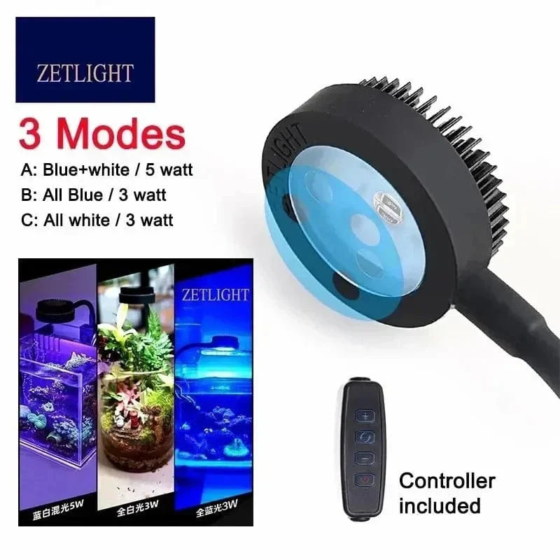 Zetlight LED Lampe M1 LED Vollspektrum Nano Kleine Aquarium Fischtank Salzwasser Salzwasser Marine Korallenriff LED und Pflanzenlicht | Brehn