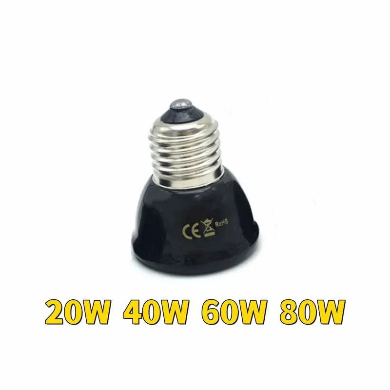 Mini Infrarot-Keramikheizlampe, Wärmeemitter-Glühbirne, Haustier-Reptil, Schildkröte, kleine Haustiere, 20W, 40W, 60W, 80W | Brehn